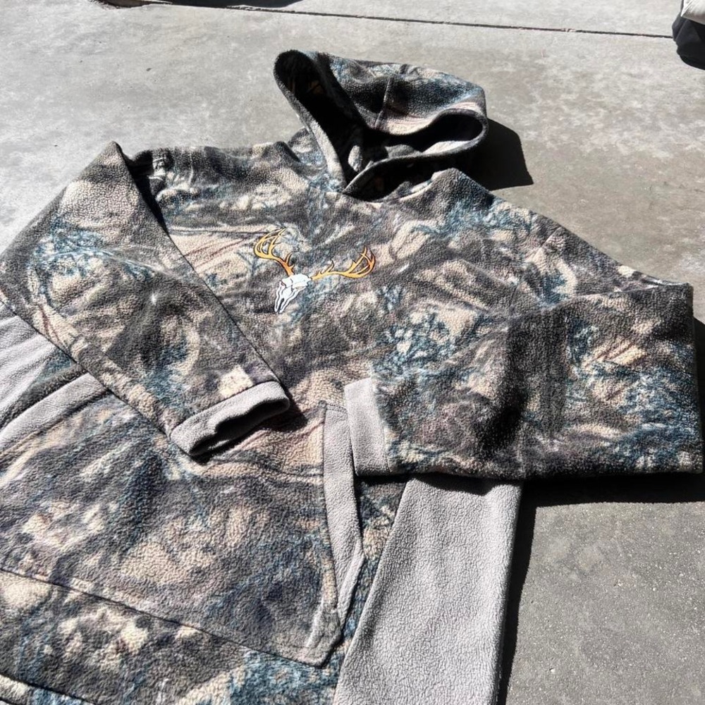 Camo two tone Realtree fleece hoodie‎ Men's size XL